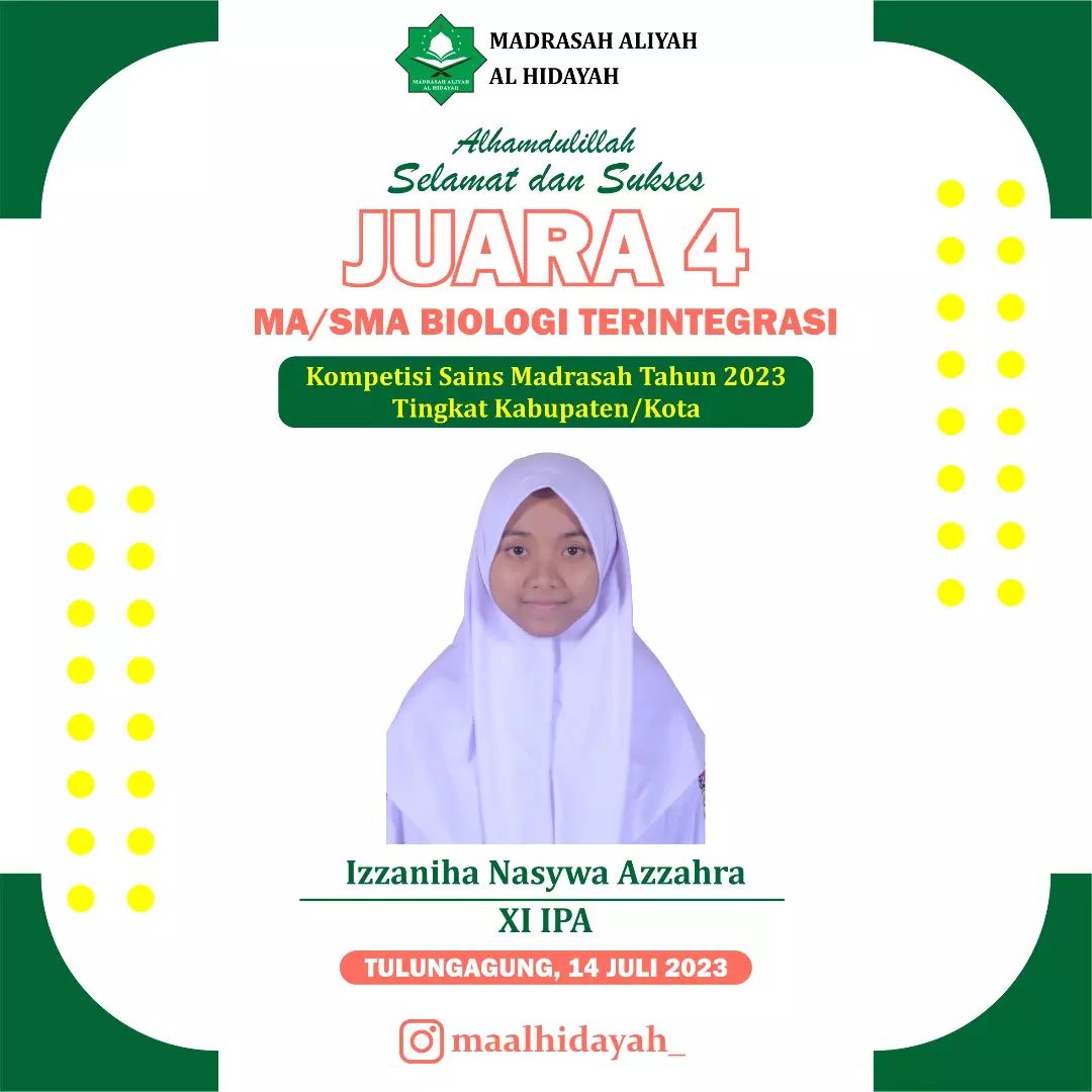 JUARA 4 MA/SMA BIOLOGI TERINTEGRASI
