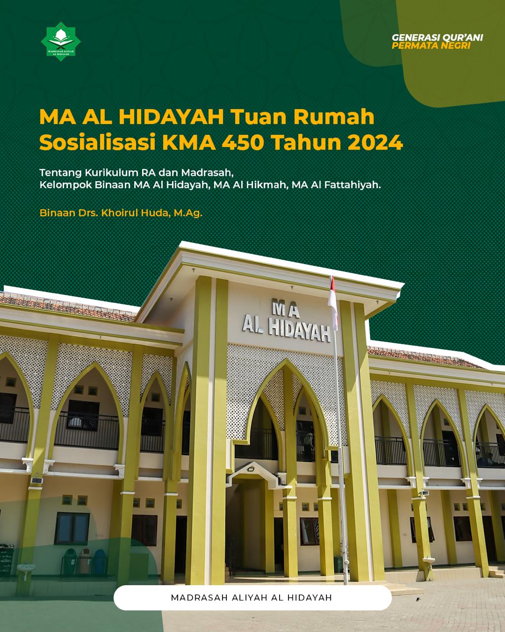TUAN RUMAH SOSIALISASI KMA 450 TAHUN 2024